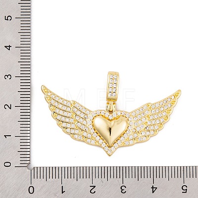 Brass Micro Pave Cubic Zirconia Pendants KK-E108-31G-1