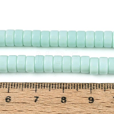 Opaque Solid Color Glass Beads Strands LS-GLAA-N026-3x6mm-14-1