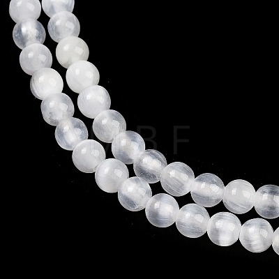 Natural Selenite Beads Strands G-L552H-16C-1