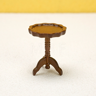 Wooden Round Pie Crust Table Miniature Ornaments PW-WGCE583-01-1