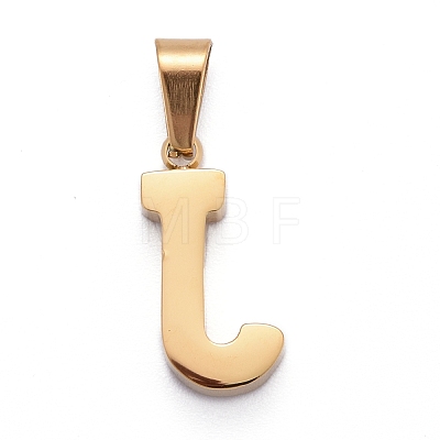 Ion Plating(IP) 304 Stainless Steel Letter Pendants STAS-H127-J-G-1