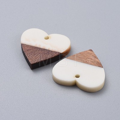 Resin & Walnut Wood Pendants RESI-X0001-34-1