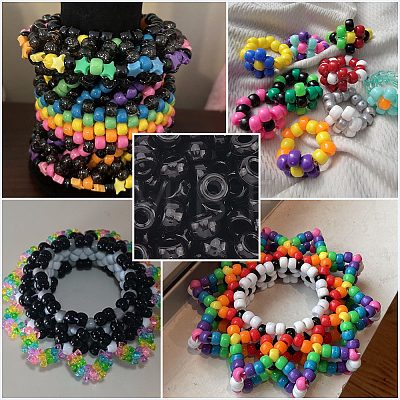 800Pcs Opaque Plastic Beads KY-SP0001-47G-1