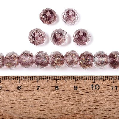 Handmade Foil Glass Beads FOIL-Q001-02F-1