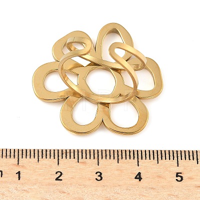 304 Stainless Steel Open Cuff Rings for Women RJEW-U060-04B-G-1