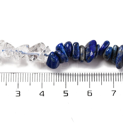 Natural Quartz Crystal & Lapis Lazuli Beads Strands G-L610-A04-01-1