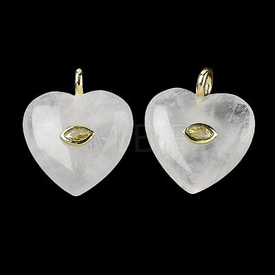 Natural Quartz Crystal Pendants G-P585-03G-08-1
