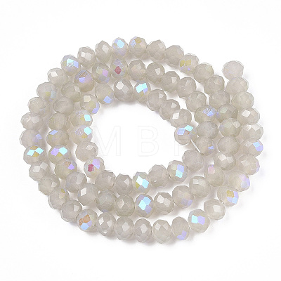 Electroplate Glass Beads Strands EGLA-A034-J6mm-L09-1