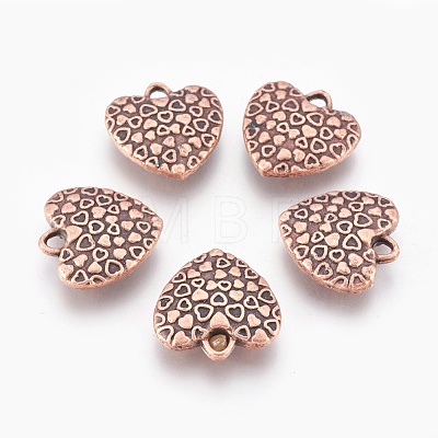 Alloy Heart Pendants PALLOY-E415-06R-NF-1