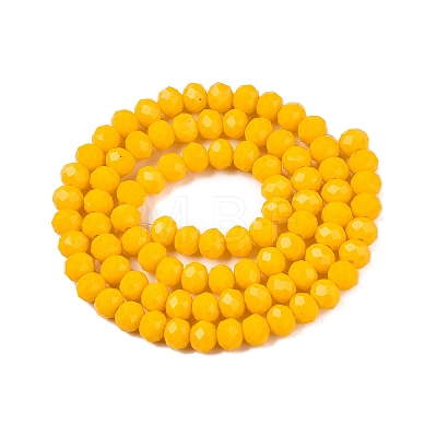 Opaque Solid Color Imitation Jade Glass Beads Strands EGLA-A044-P6mm-D29-1