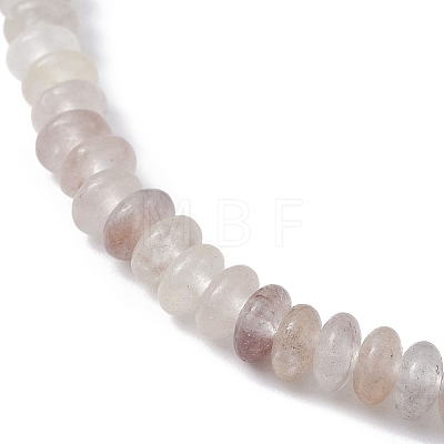 Natural Quartz Rondelle Beaded Stretch Bracelets BJEW-JB09980-03-1