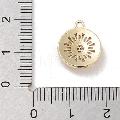 Brass with Clear Cubic Zirconia Pendants KK-Z061-21A-G-1