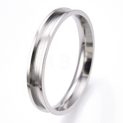 201 Stainless Steel Grooved Finger Ring Settings RJEW-TAC0017-4mm-05A-1