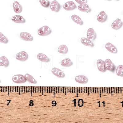 Opaque Colours Luster Glass Seed Beads SEED-T006-02E-1