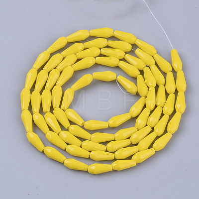 Opaque Solid Color Glass Beads Strands GLAA-T009-001E-1