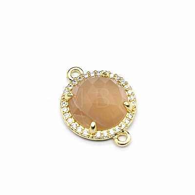 Natural Sunstone Connector Charms PW-WGD2653-01-1