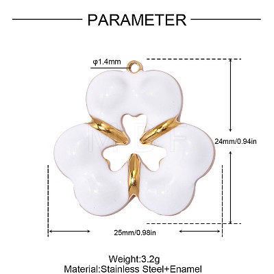 304 Stainless Steel Enamel Pendants STAS-OY014G-20G-01-1