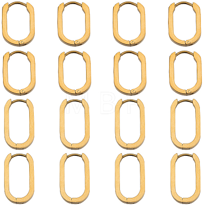 8 Pairs 2 Colors 304 Stainless Steel Huggie Hoop Earrings STAS-SC0021-28G-1
