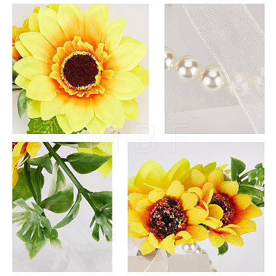 Silk Cloth Imitation Flower Wrist AJEW-CP0001-39-1