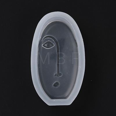 3D Abstract Lady Face Candle Making Molds X-DIY-P052-04-1