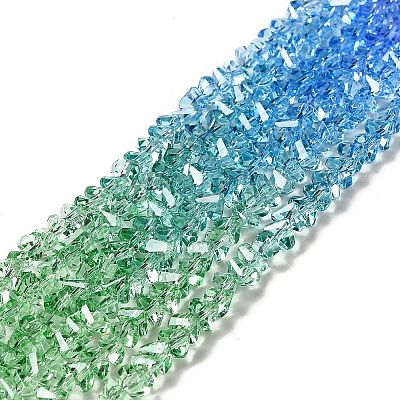 Transparent Glass Bead Strands GLAA-H023-02B-1