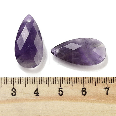 Natural Amethyst Pendants G-H007-08B-1