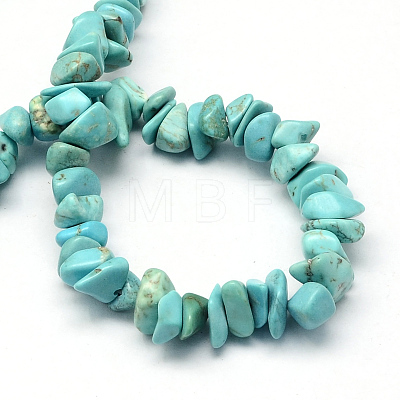 Natural Green Turquoise Stone Bead Strands G-R192-B23-1