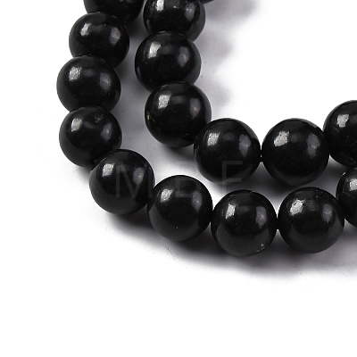 Natural Shungite Beads Strands G-M353-A04-12mm-1