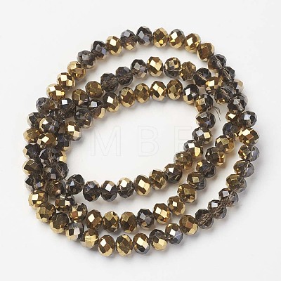 Electroplate Transparent Glass Beads Strands LS-EGLA-A034-T6mm-O14-1
