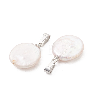 Natural Keshi Pearl Pendants PALLOY-JF05466-1