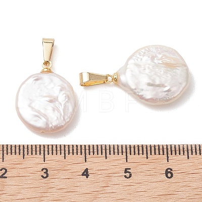 Natural Baroque Keshi Pearl Pendants PALLOY-JF05468-1