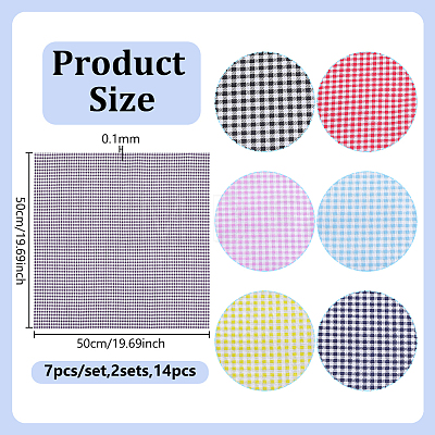7Pcs Cotton Fabric DIY-WH0579-88A-1