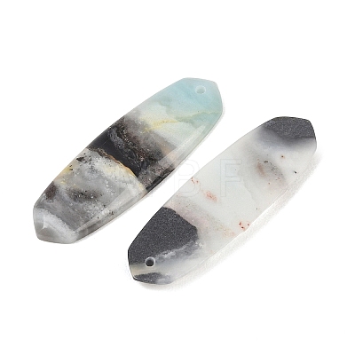 Natural Flower Amazonite Pendants G-K381-17C-1