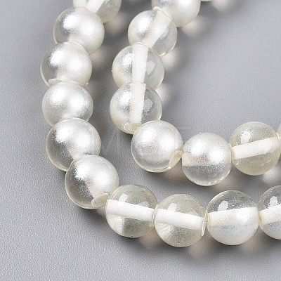 Baking Paint Transparent Glass Beads X1-DGLA-N011-8mm-01-1