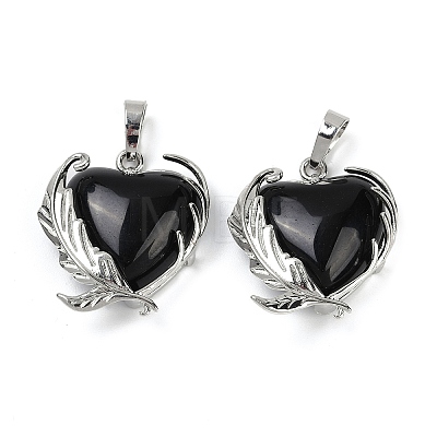 Natural Obsidian Pendants G-Q025-01P-06-1