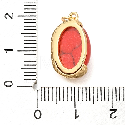 Dyed Synthetic Turquoise Pendants KK-U040-02G-1