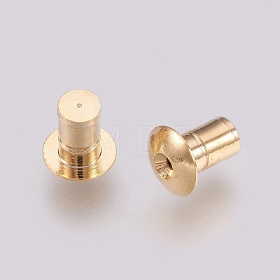 Brass Ear Nuts X-KK-T014-55G-1