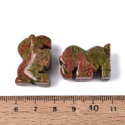 Natural Unakite Horse Figurine DJEW-N005-01H-1
