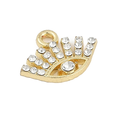 Rack Plating Alloy Micro Pave Rhinestone Pendants FIND-K020-04G-1