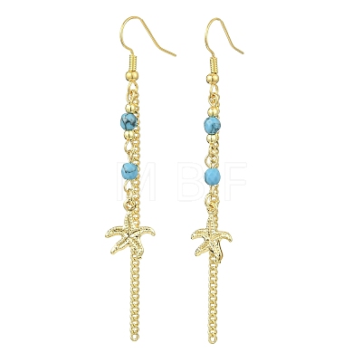 Brass Dangle Earrings EJEW-JE07036-1