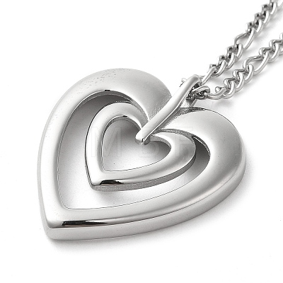 304 Stainless Steel Necklaces for Women NJEW-D067-01P-1