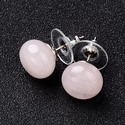 Rose Quartz Stud Earrings X-G-F267-09H-1