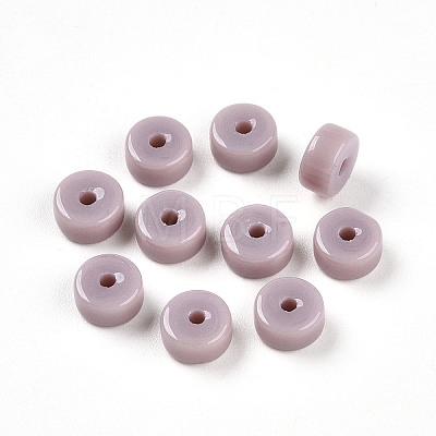 Opaque Solid Color Glass Beads X1-GLAA-N007-6x3mm-A02-1
