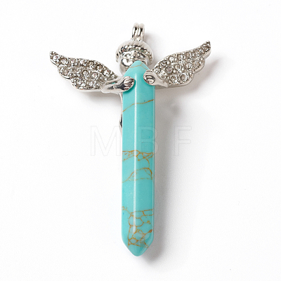 Synthetic Turquoise Big Pendants G-F586-A09-1