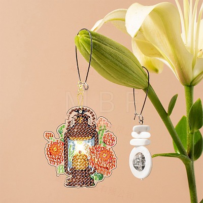 6Pcs DIY Diamond Painting Lantern Keychain Kits PW-WG73926-01-1