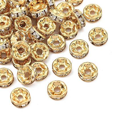 SHEGRACE Brass Micro Pave Clear Cubic Zirconia Spacer Beads XGRQ1U993-363G-1
