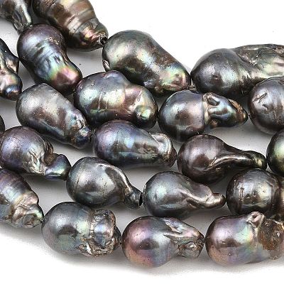 Dyed Natural Baroque Keshi Pearl Beads Strands PA-CBAFEE8-14-1
