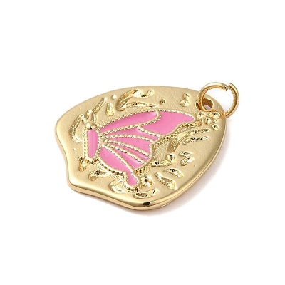 Rack Plating Brass Enamel Pendants KK-S372-04B-01-1