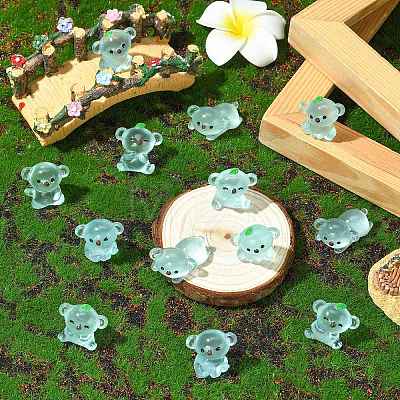 40Pcs 8 Styles Luminous 
Koala Miniature Ornaments DJEW-CJZ0001-005-1