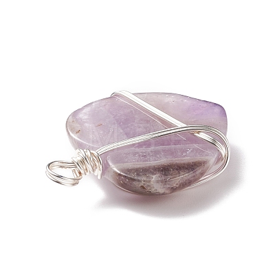 Natural & Synthetic Gemstone Pendants PALLOY-JF01663-1